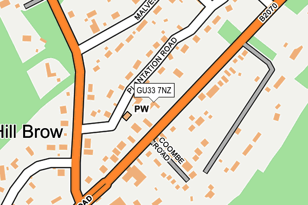 GU33 7NZ map - OS OpenMap – Local (Ordnance Survey)