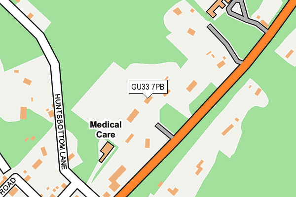 GU33 7PB map - OS OpenMap – Local (Ordnance Survey)