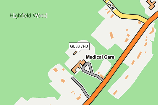 GU33 7PD map - OS OpenMap – Local (Ordnance Survey)