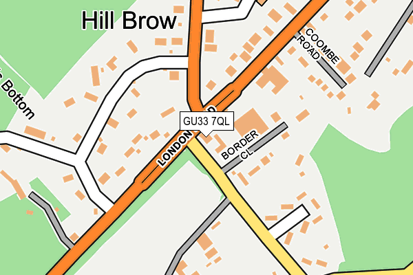 GU33 7QL map - OS OpenMap – Local (Ordnance Survey)