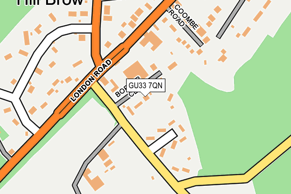 GU33 7QN map - OS OpenMap – Local (Ordnance Survey)