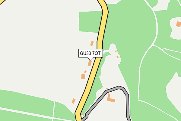 GU33 7QT map - OS OpenMap – Local (Ordnance Survey)