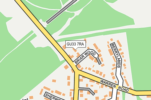GU33 7RA map - OS OpenMap – Local (Ordnance Survey)