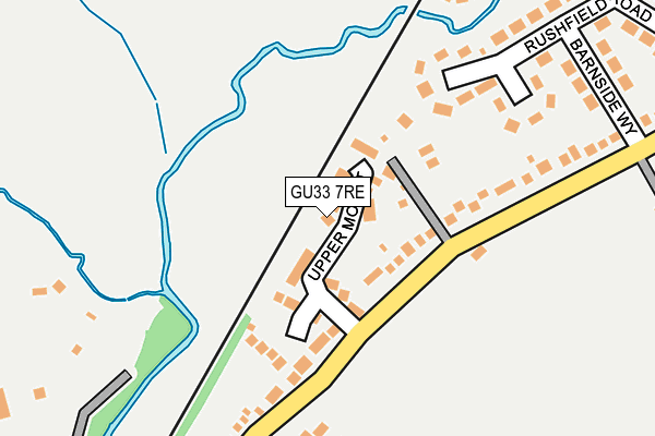 GU33 7RE map - OS OpenMap – Local (Ordnance Survey)