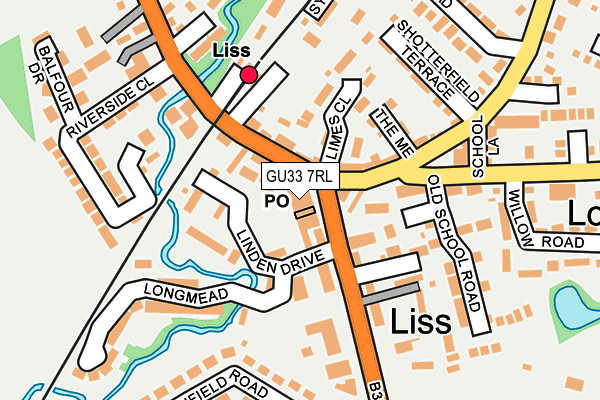 GU33 7RL map - OS OpenMap – Local (Ordnance Survey)