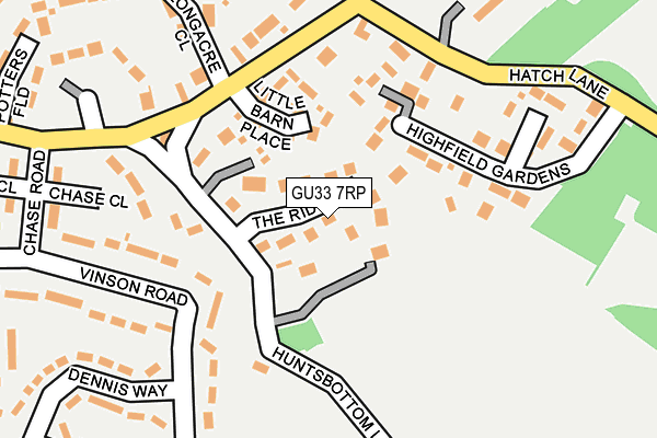 GU33 7RP map - OS OpenMap – Local (Ordnance Survey)