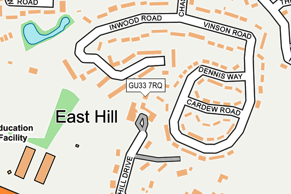 GU33 7RQ map - OS OpenMap – Local (Ordnance Survey)
