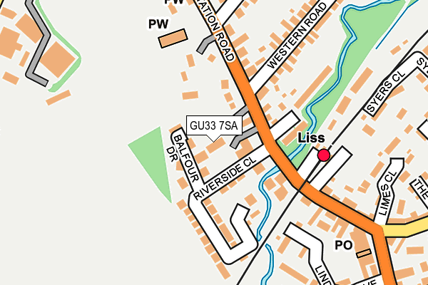 GU33 7SA map - OS OpenMap – Local (Ordnance Survey)