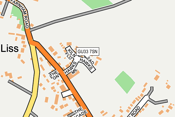 GU33 7SN map - OS OpenMap – Local (Ordnance Survey)