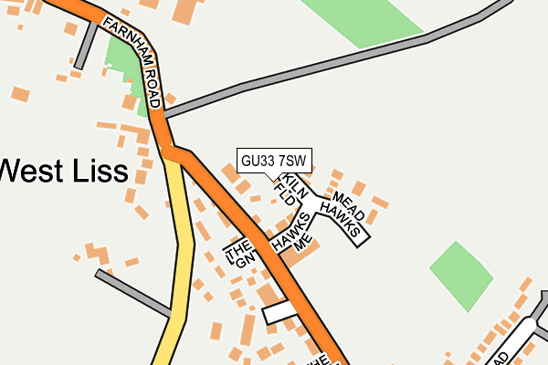 GU33 7SW map - OS OpenMap – Local (Ordnance Survey)