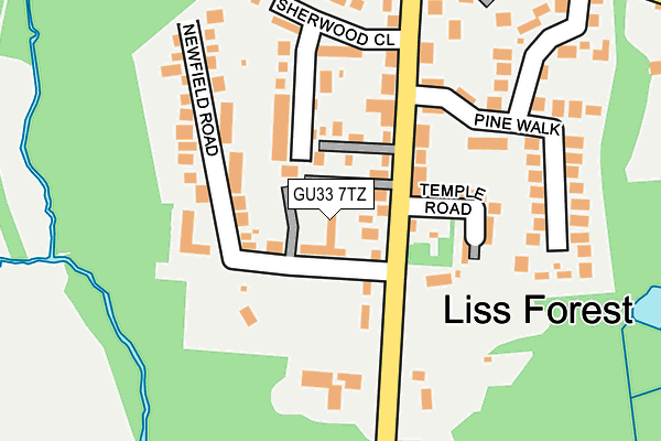 GU33 7TZ map - OS OpenMap – Local (Ordnance Survey)