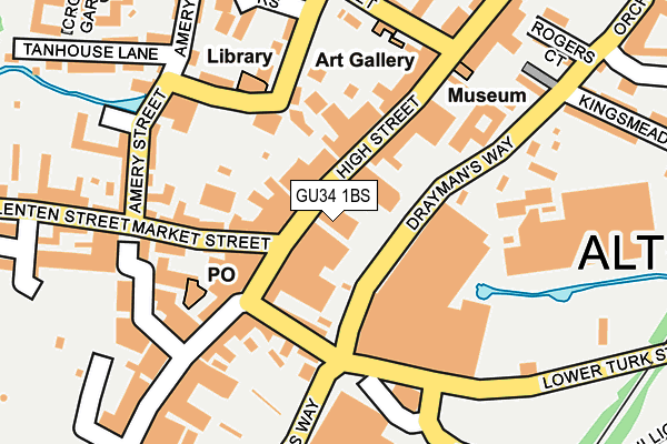 GU34 1BS map - OS OpenMap – Local (Ordnance Survey)