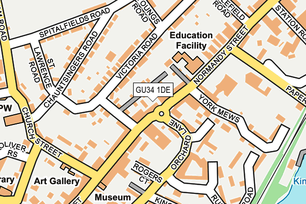 GU34 1DE map - OS OpenMap – Local (Ordnance Survey)
