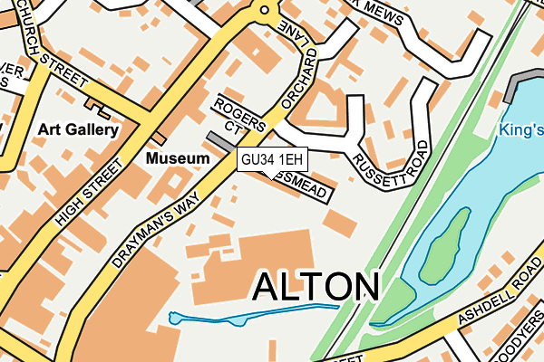 GU34 1EH map - OS OpenMap – Local (Ordnance Survey)