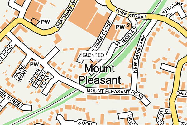 GU34 1EQ map - OS OpenMap – Local (Ordnance Survey)