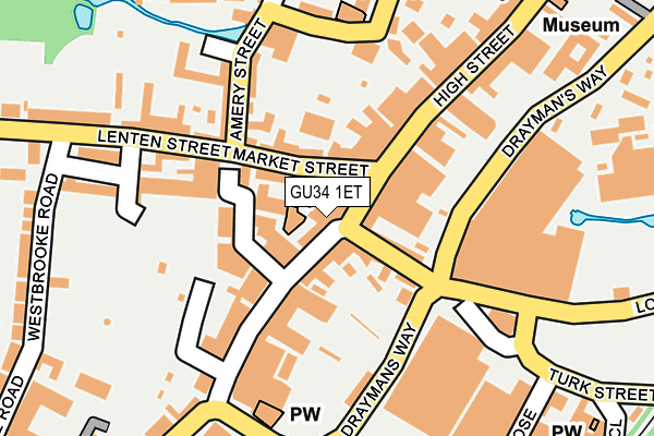 GU34 1ET map - OS OpenMap – Local (Ordnance Survey)