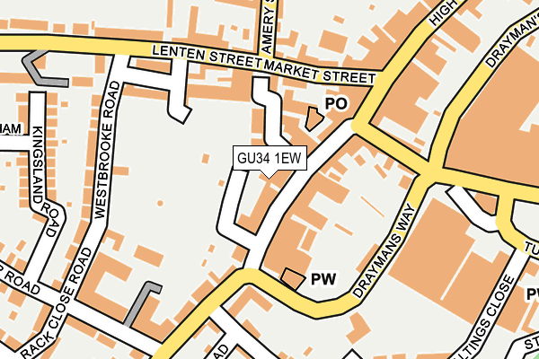GU34 1EW map - OS OpenMap – Local (Ordnance Survey)