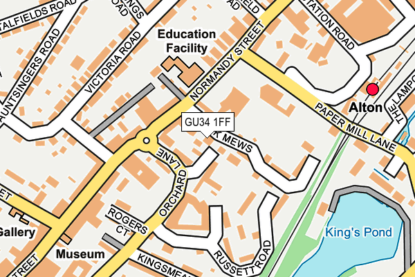 GU34 1FF map - OS OpenMap – Local (Ordnance Survey)