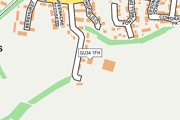 GU34 1FH map - OS OpenMap – Local (Ordnance Survey)