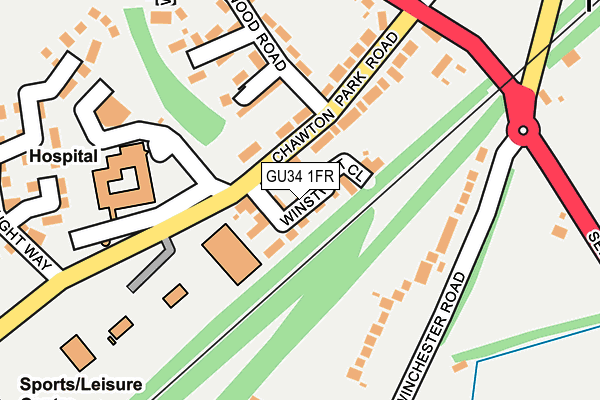 GU34 1FR map - OS OpenMap – Local (Ordnance Survey)