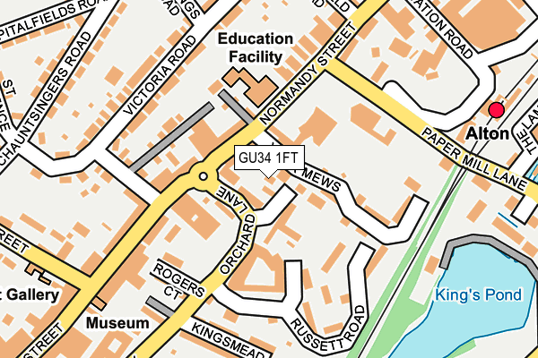 GU34 1FT map - OS OpenMap – Local (Ordnance Survey)