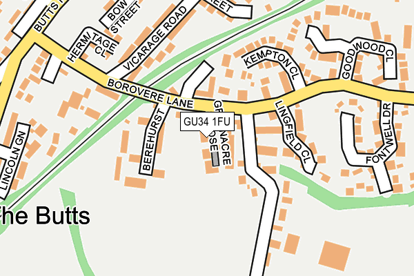GU34 1FU map - OS OpenMap – Local (Ordnance Survey)