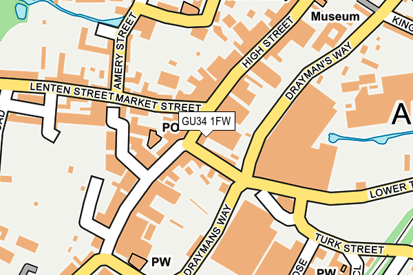 GU34 1FW map - OS OpenMap – Local (Ordnance Survey)