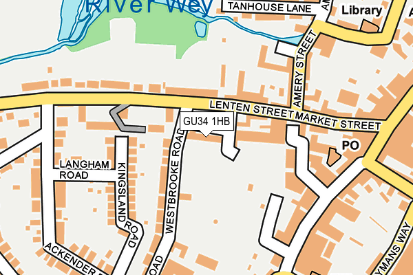 GU34 1HB map - OS OpenMap – Local (Ordnance Survey)
