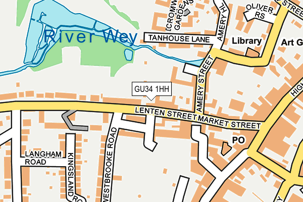 GU34 1HH map - OS OpenMap – Local (Ordnance Survey)