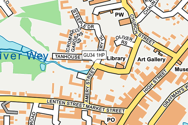 GU34 1HP map - OS OpenMap – Local (Ordnance Survey)