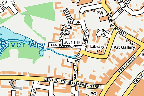 GU34 1HR map - OS OpenMap – Local (Ordnance Survey)