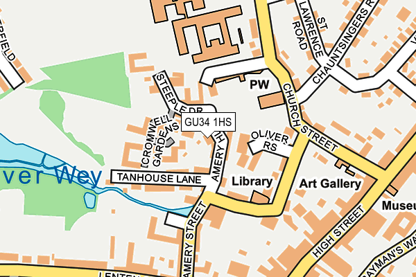GU34 1HS map - OS OpenMap – Local (Ordnance Survey)