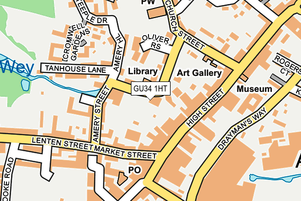 GU34 1HT map - OS OpenMap – Local (Ordnance Survey)