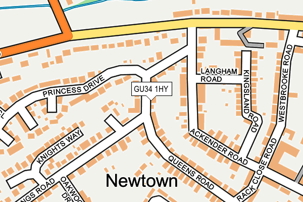 GU34 1HY map - OS OpenMap – Local (Ordnance Survey)