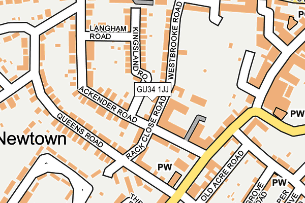 GU34 1JJ map - OS OpenMap – Local (Ordnance Survey)