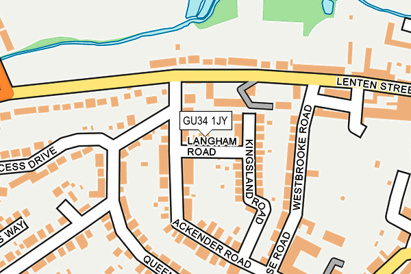 GU34 1JY map - OS OpenMap – Local (Ordnance Survey)