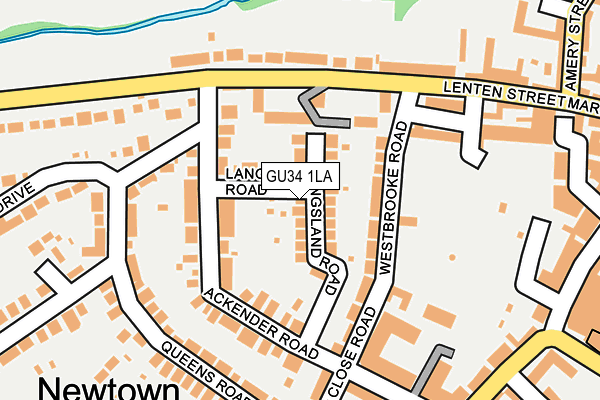 GU34 1LA map - OS OpenMap – Local (Ordnance Survey)