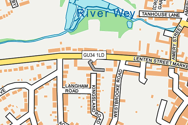GU34 1LD map - OS OpenMap – Local (Ordnance Survey)