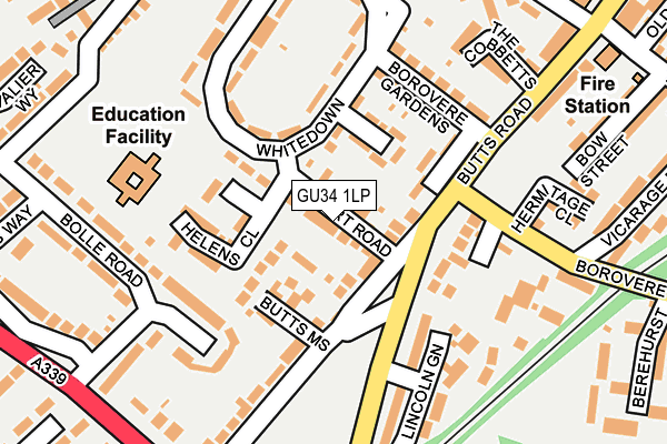 GU34 1LP map - OS OpenMap – Local (Ordnance Survey)