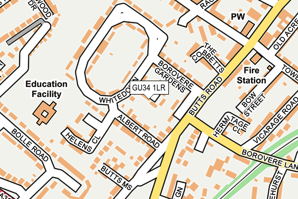 GU34 1LR map - OS OpenMap – Local (Ordnance Survey)