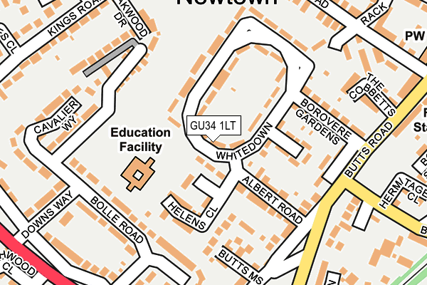 GU34 1LT map - OS OpenMap – Local (Ordnance Survey)