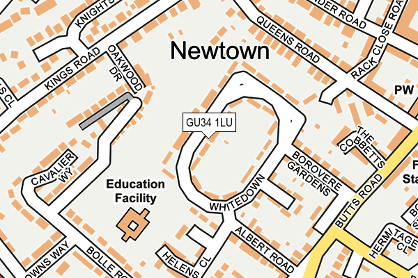 GU34 1LU map - OS OpenMap – Local (Ordnance Survey)