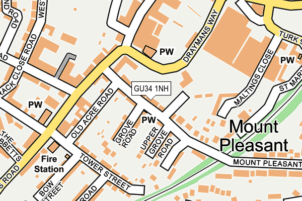 GU34 1NH map - OS OpenMap – Local (Ordnance Survey)