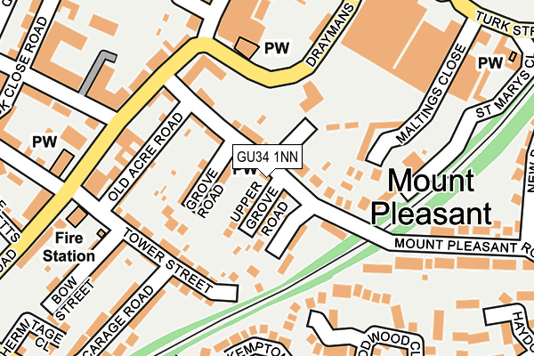 GU34 1NN map - OS OpenMap – Local (Ordnance Survey)