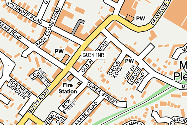 GU34 1NR map - OS OpenMap – Local (Ordnance Survey)