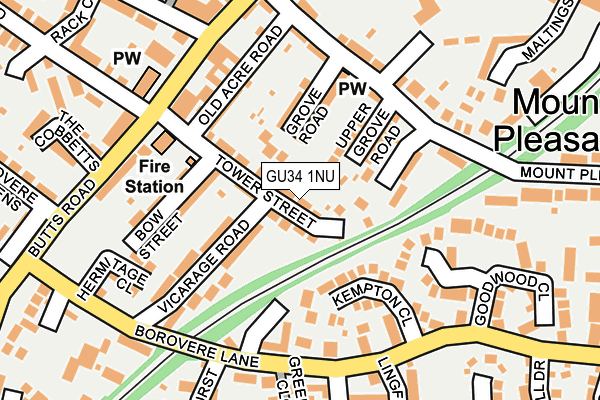 GU34 1NU map - OS OpenMap – Local (Ordnance Survey)