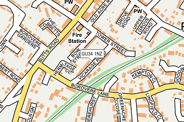 GU34 1NZ map - OS OpenMap – Local (Ordnance Survey)