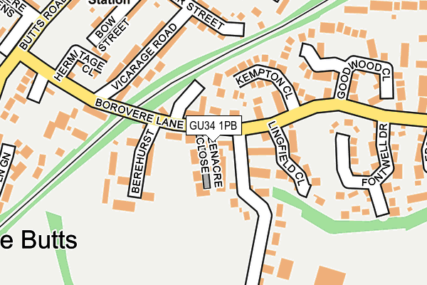 GU34 1PB map - OS OpenMap – Local (Ordnance Survey)