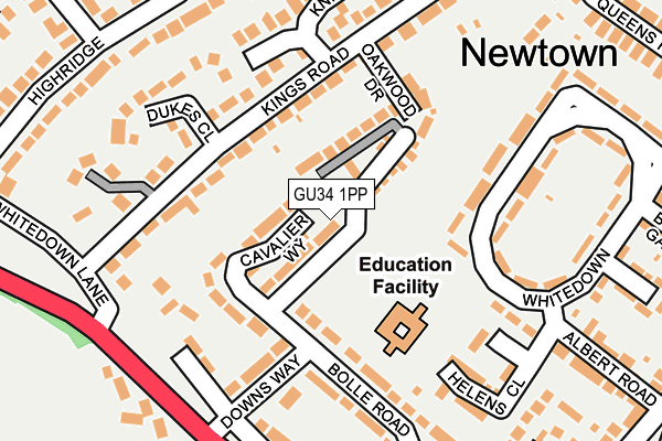 GU34 1PP map - OS OpenMap – Local (Ordnance Survey)