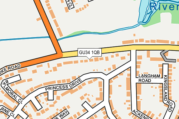 GU34 1QB map - OS OpenMap – Local (Ordnance Survey)